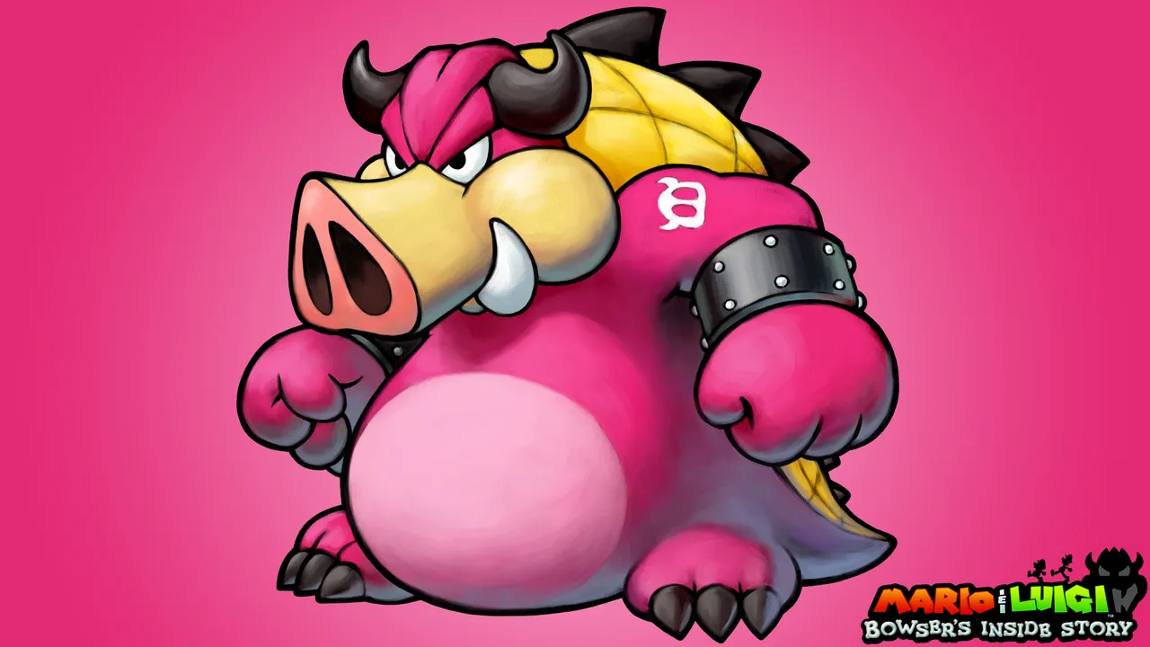Backdrop artwork for Mario & Luigi: Bowser's Inside Story