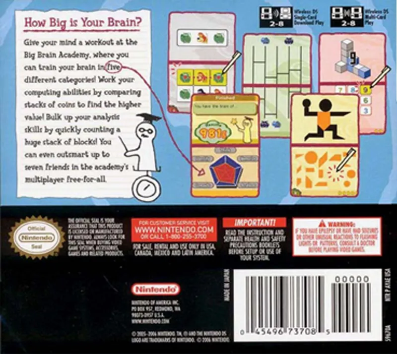 Big Brain Academy box back