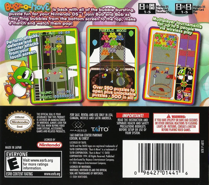Bust-a-Move DS box back