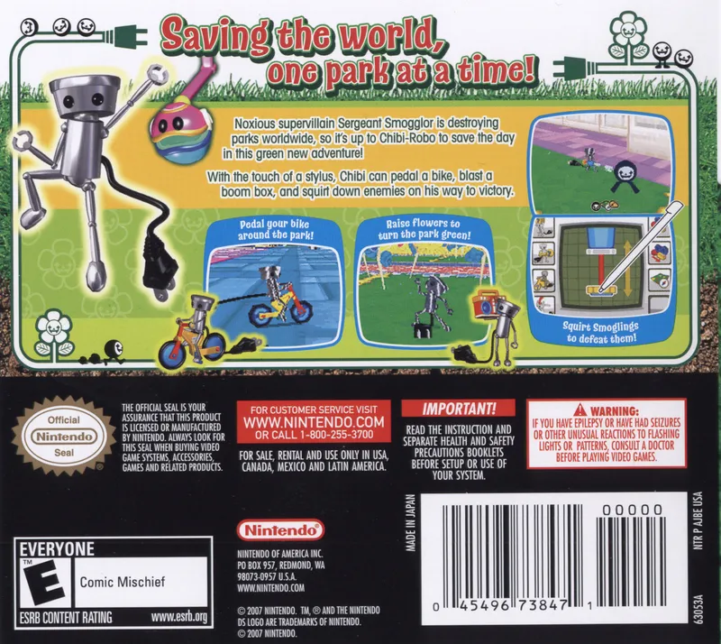 Chibi-Robo: Park Patrol box back