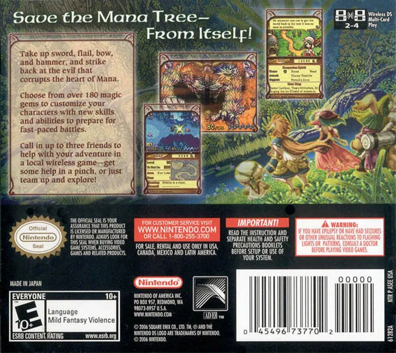 Children of Mana box back