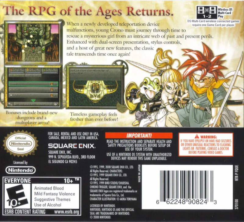 Chrono Trigger box back