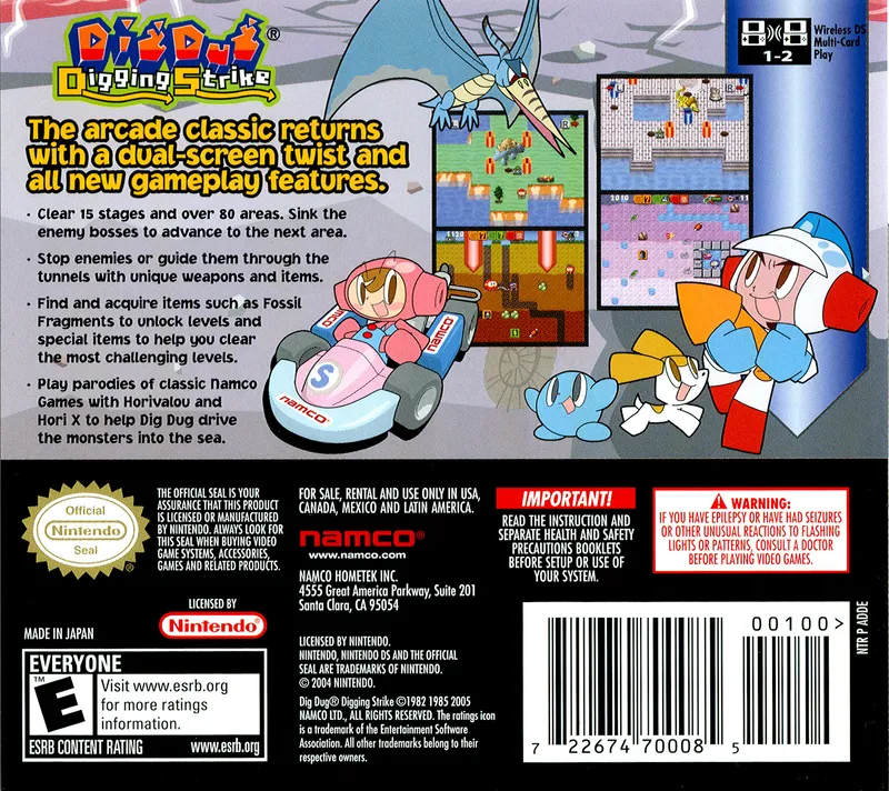 Dig Dug: Digging Strike box back