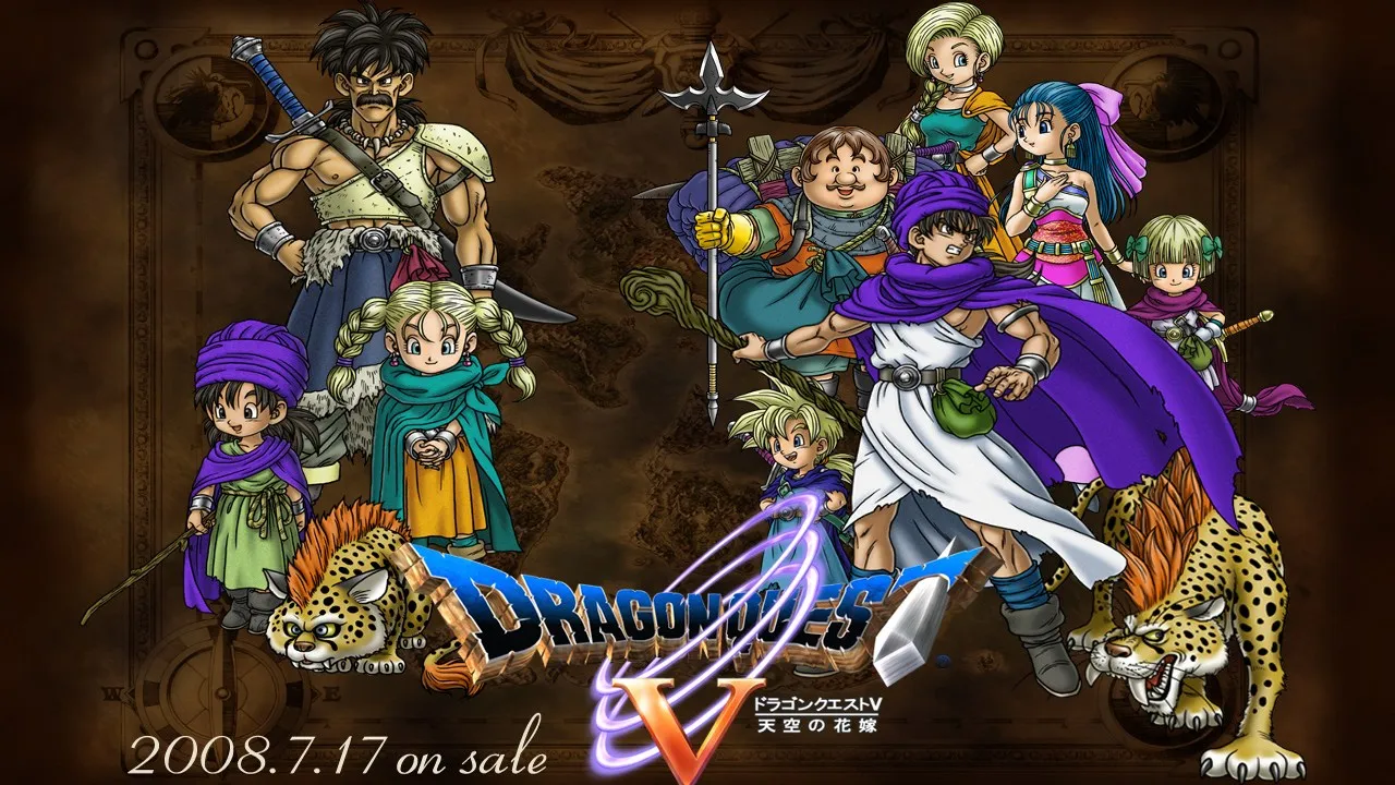 Backdrop artwork for Dragon Quest V: Hand of the Heavenly Bride