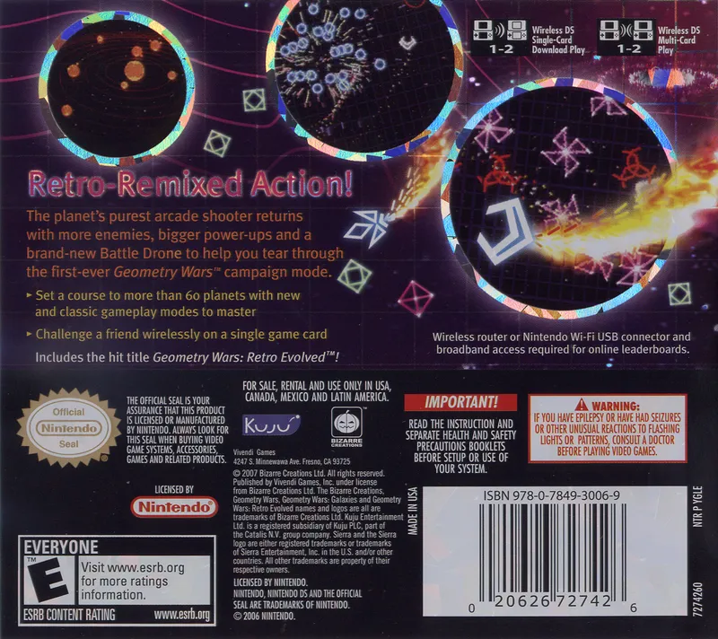 Geometry Wars: Galaxies box back