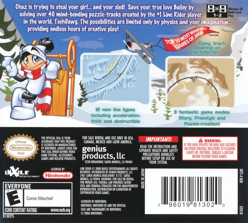 Line Rider 2: Unbound box back