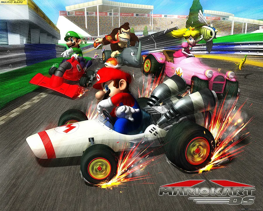 Backdrop artwork for Mario Kart DS