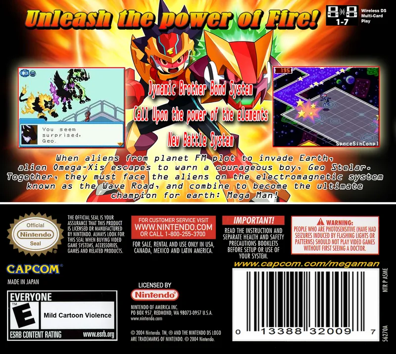 Mega Man Star Force: Leo box back