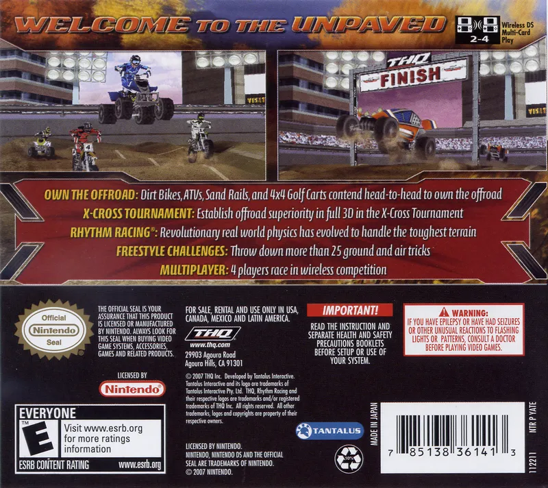MX vs. ATV: Untamed box back
