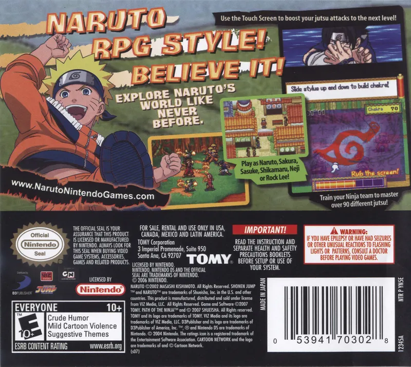 Naruto: Path of the Ninja box back
