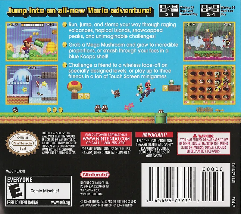 New Super Mario Bros. box back