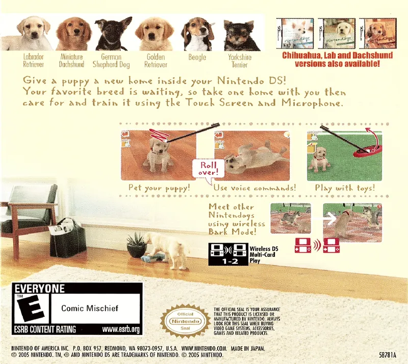 Nintendogs: Best Friends box back