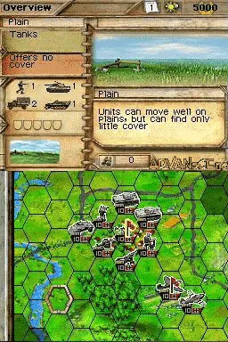 Backdrop artwork for Panzer Tactics DS