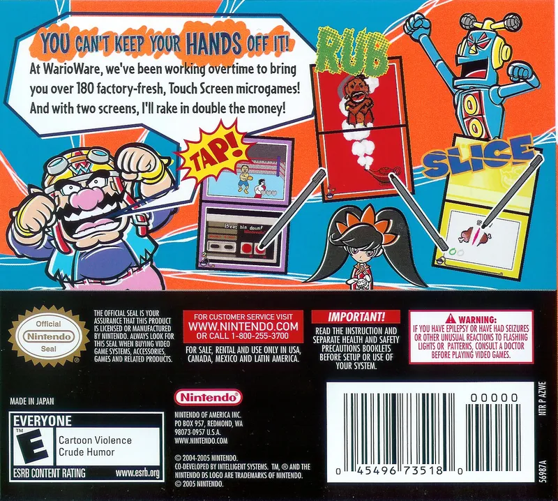 WarioWare: Touched! box back