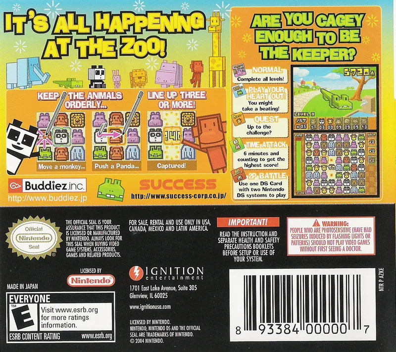 Zoo Keeper box back