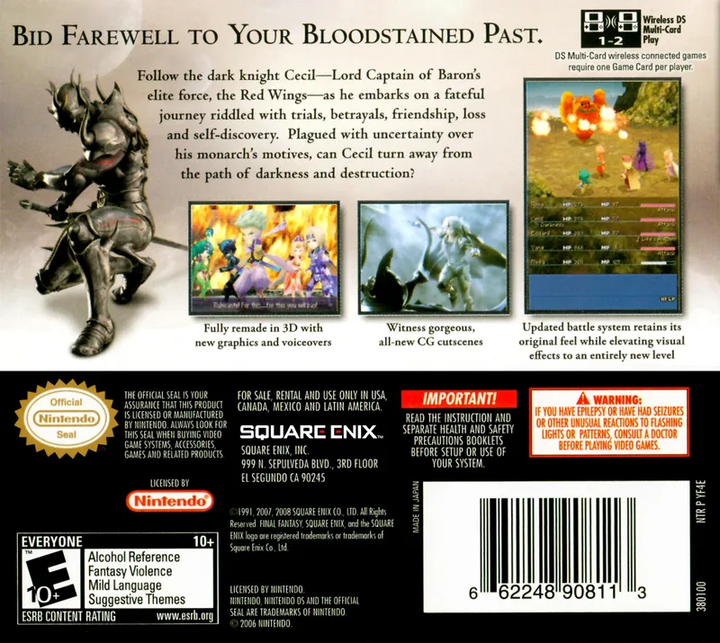 Final Fantasy IV box back