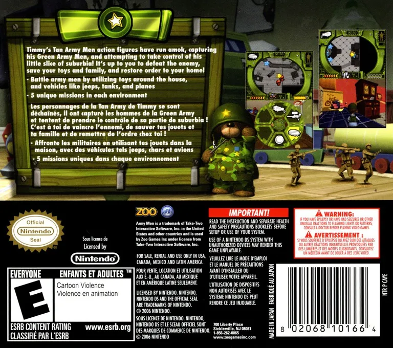 Army Men: Soldiers of Misfortune box back