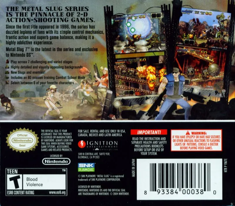 Metal Slug 7 box back