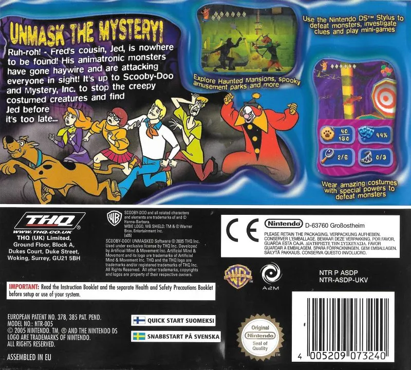 Scooby-Doo!: Unmasked box back