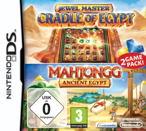 2 Games in 1 - Jewel Master - Cradle of Egypt + Mahjongg - Ancient Egypt cover art for Nintendo DS