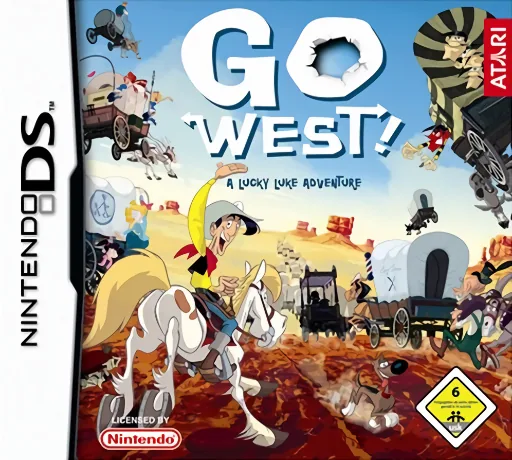 Backdrop artwork for Go West! - A Lucky Luke Adventure
