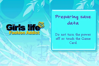 Girls Life - Fashion Addict (Europe) (En,Fr,De,Es,It,Nl) (NDSi Enhanced) title screen