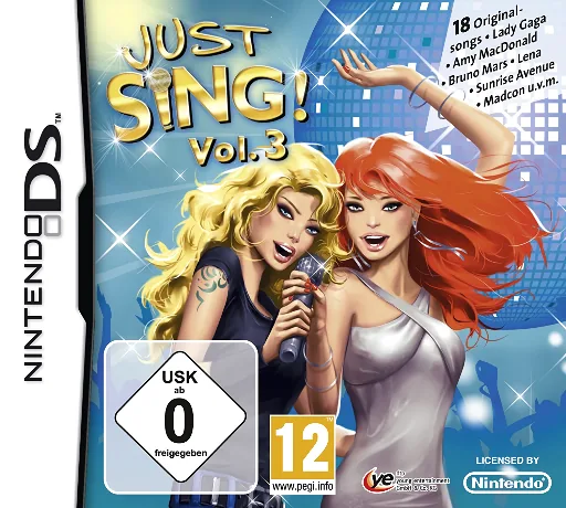 Just Sing! - Vol. 3 (Europe) (En,Fr,De) (NDSi Enhanced) cover art for Nintendo DS