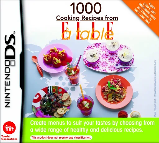 1000 Cooking Recipes from Elle a Table (Europe) (En,Fr,De,Es,It) (NDSi Enhanced) cover art for Nintendo DS