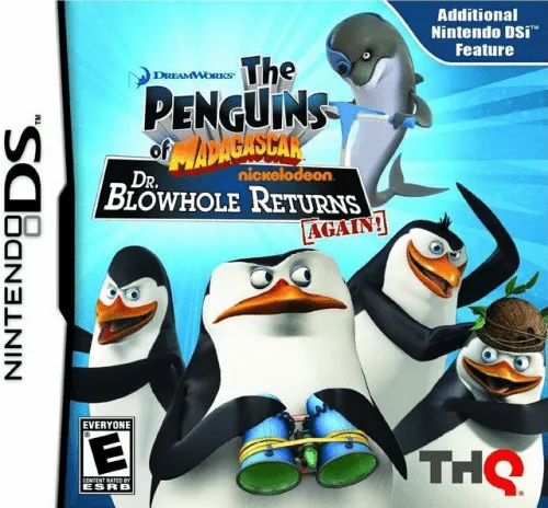 Penguins of Madagascar, The - Dr. Blowhole Returns Again! (Europe) (En,Fr) (NDSi Enhanced) cover art for Nintendo DS