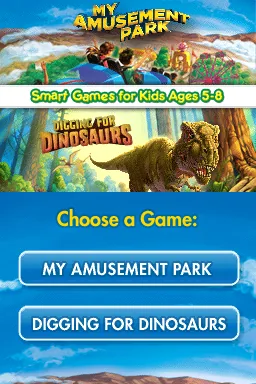 2 Game Pack - My Amusement Park + Digging for Dinosaurs title screen