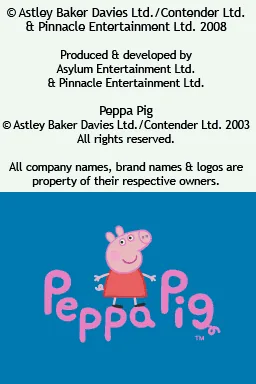 Peppa Pig - The Game title screen