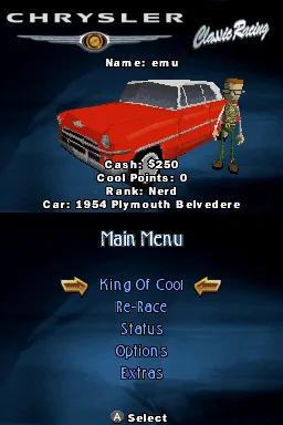 Chrysler Classic Racing title screen