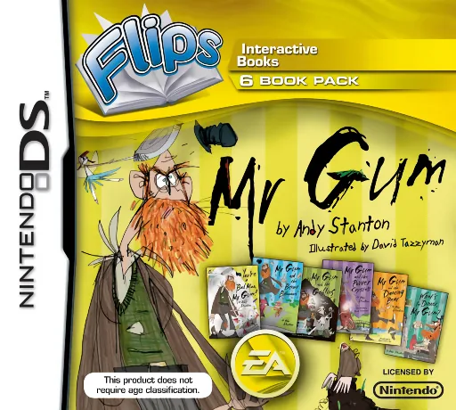 Backdrop artwork for Flips 6 Book Pack - Mr Gum by Andy Stanton