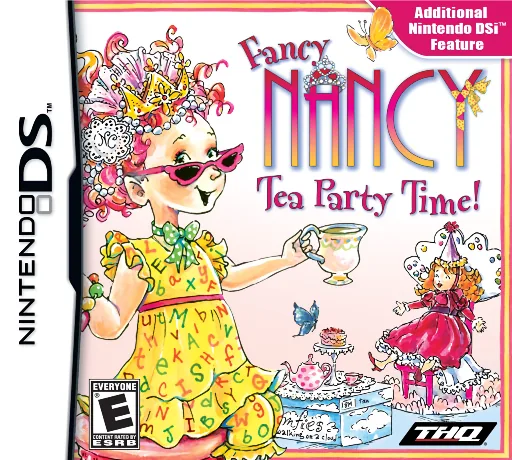Backdrop artwork for Fancy Nancy - Tea Party Time! (USA) (NDSi Enhanced)