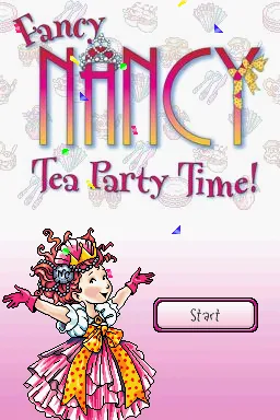 Fancy Nancy - Tea Party Time! (USA) (NDSi Enhanced) title screen