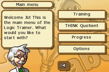 Think - Train Your Brain - Logic Trainer title screen