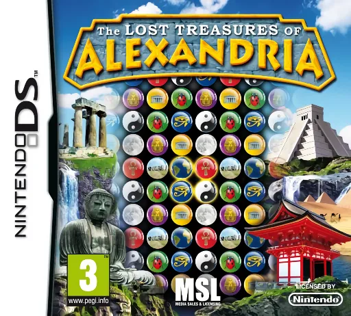 The Lost Treasures of Alexandria cover art for Nintendo DS