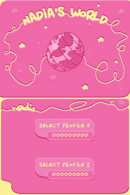 Nadia's World title screen