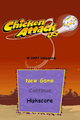 Chicken Attack DS title screen