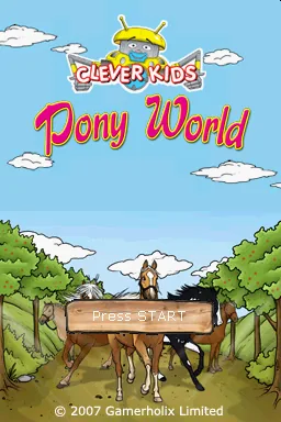 Clever Kids - Pony World title screen