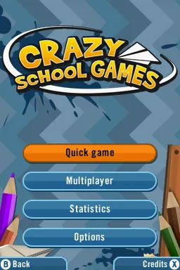 Crazy School Games title screen