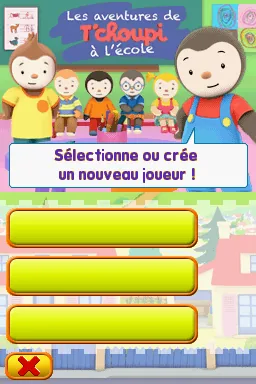 Aventures de T'choupi a l'Ecole, Les title screen
