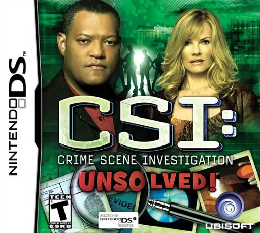 CSI - Crime Scene Investigation - Unsolved! (Europe) (En,Fr,De,Es,It) (NDSi Enhanced) cover art for Nintendo DS
