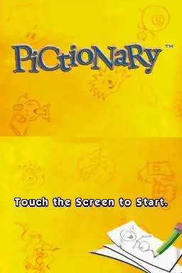 Pictionary (Europe) (En,Fr,De,Es,It,Nl) (NDSi Enhanced) title screen
