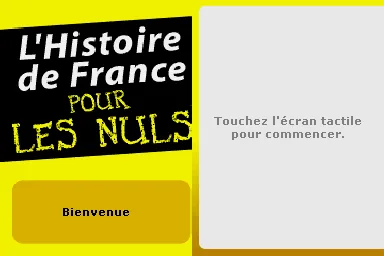 Histoire de France pour les Nuls, L' title screen