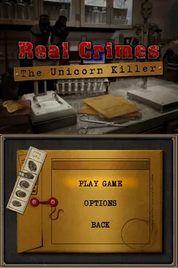 Real Crimes - The Unicorn Killer title screen
