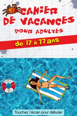 Cahier de Vacances pour Adultes title screen