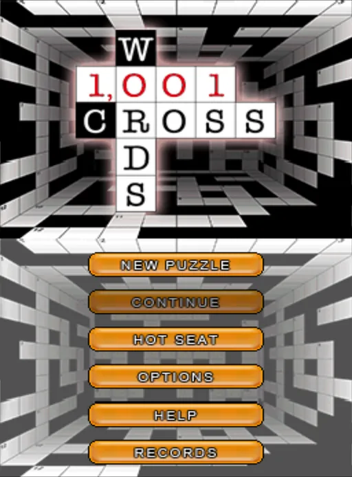 1001 Crosswords title screen