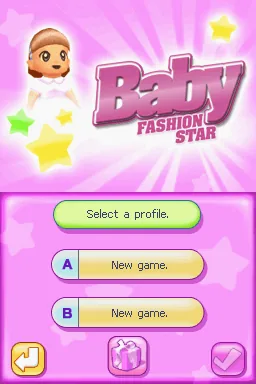 Baby Fashion Star (Europe) (En,Fr,De,Es,It,Nl,Sv,No,Da) (NDSi Enhanced) title screen