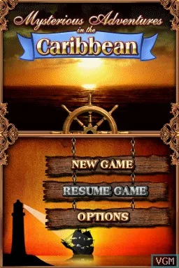 Mysterious Adventures in the Caribbean title screen